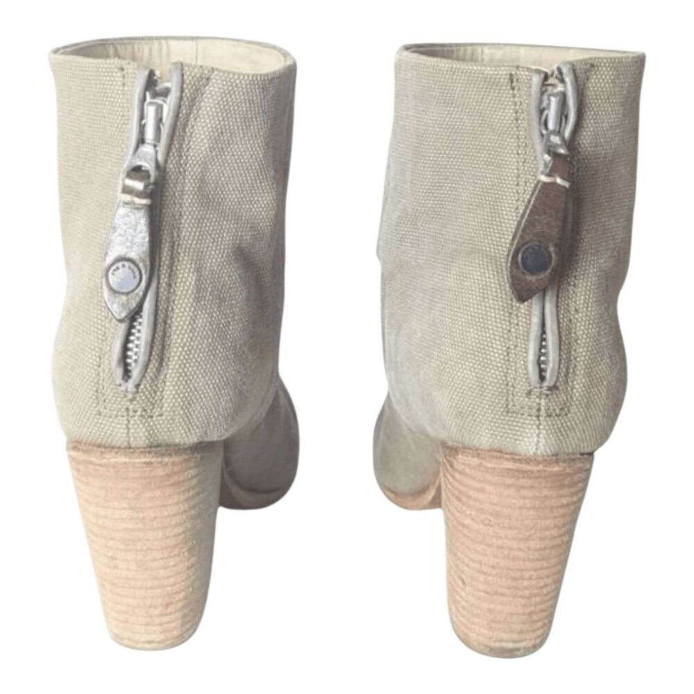 RAG & BONE Newbury Brown Canvas Heeled Ankle Boot Size EU39/9US - Picture 5 of 7